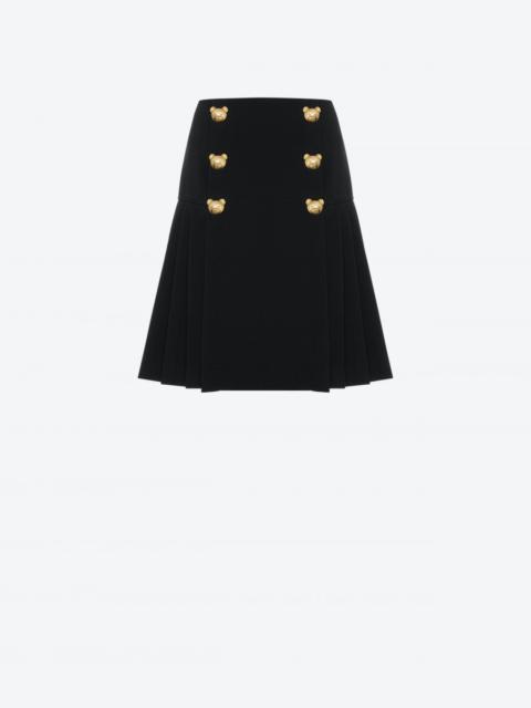 Moschino TEDDY BUTTONS CRÊPE SKIRT