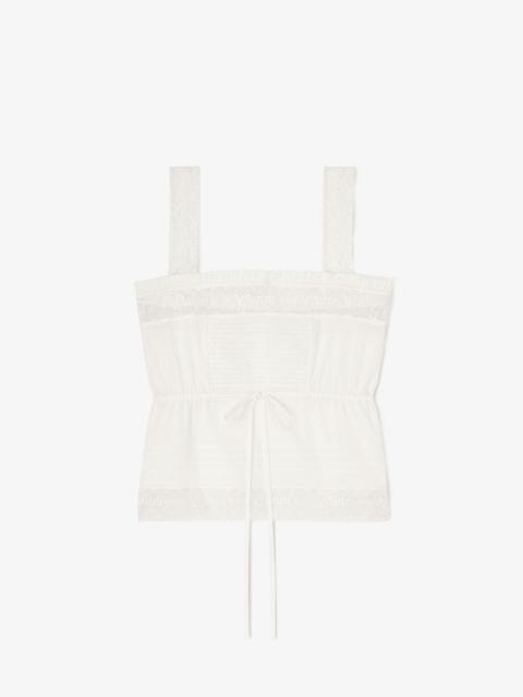 GANNI TOP IN WHITE COTTON
