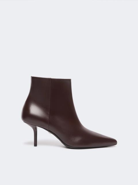 Max Mara LIGHTBOOTIE Smooth leather ankle boots - BORDEAUX