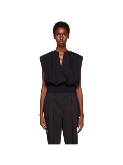 3.1 Phillip Lim Black Gathered Tank Top