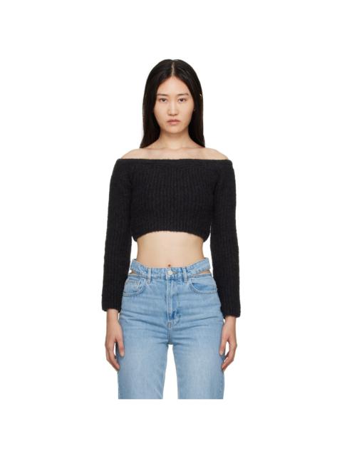 Black Off-The-Shoulder Sweater