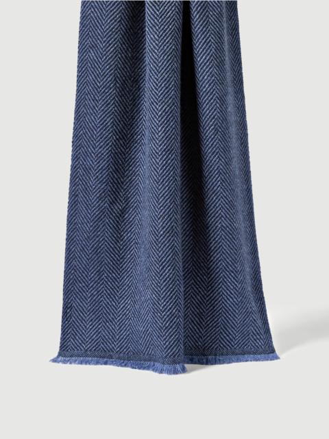 Brunello Cucinelli Cashmere chevron scarf