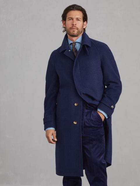 Lightweight water-resistant cashmere overcoat