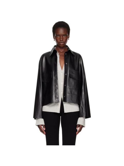 NOUR HAMMOUR Black Darcy Leather Jacket