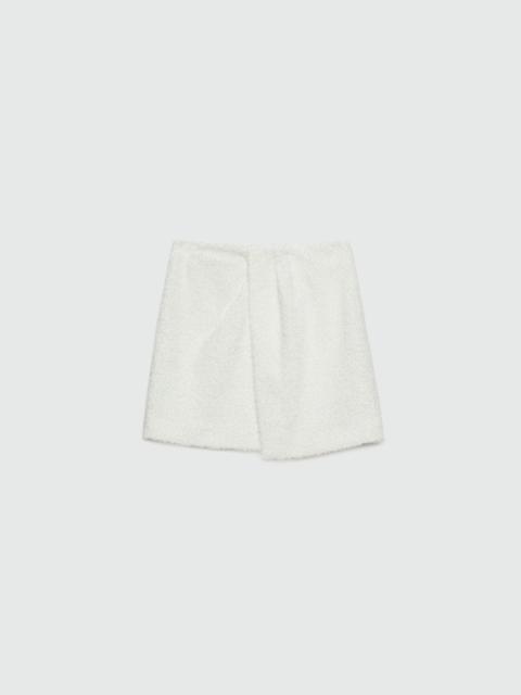 MSGM Short skirt in white sponge-effect tweed