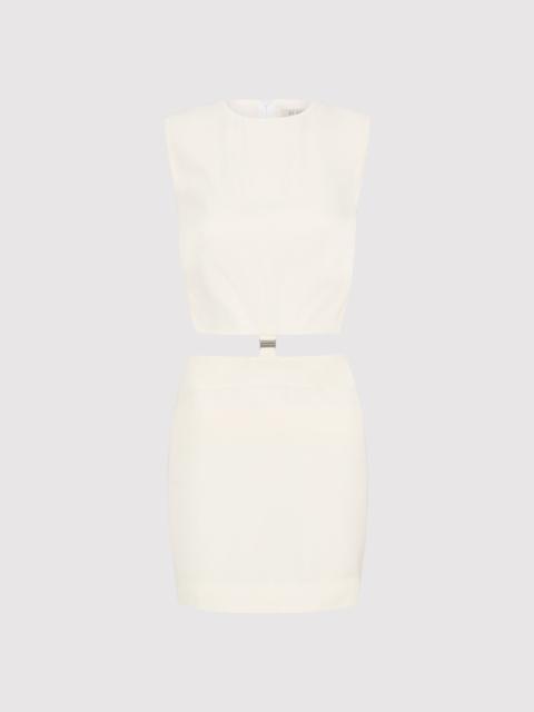 Clip Buckle Mini Dress - Off White