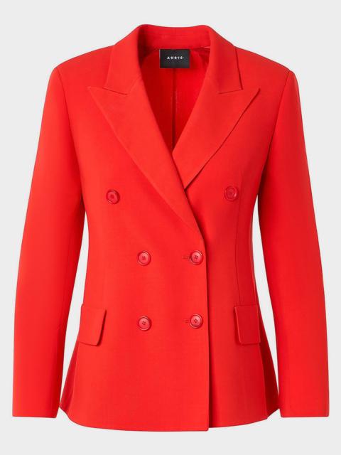 AKRIS Azalea Wool Double-Breasted Blazer