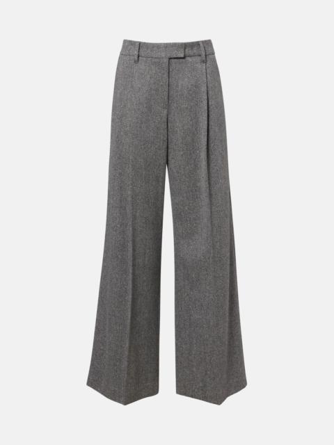 Brunello Cucinelli Monili herringbone wool-blend wide-leg pants