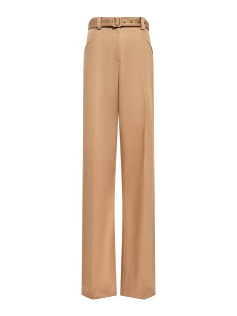 GABRIELA HEARST Norman Wide-Leg Pant in Camel Sea Island Cotton Twill