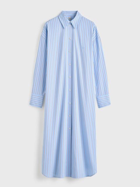 TOTEME Striped shirtdress pale blue/red