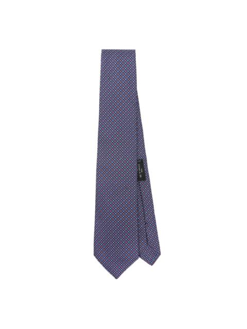 Etro geometric-pattern print silk tie