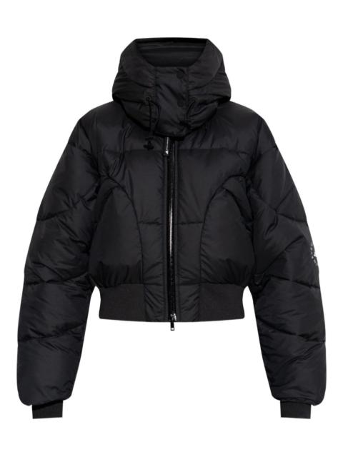 adidas hooded quilted jacket
