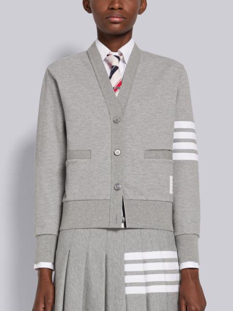 Thom Browne Varsity Pique 4-Bar V-Neck Cardigan