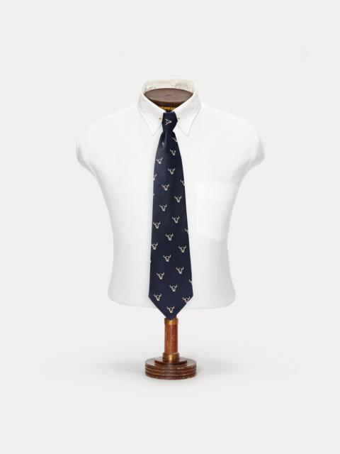RRL by Ralph Lauren Handmade Steer-Head Silk Club Tie