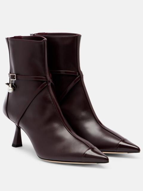 JIMMY CHOO Aren 65 leather ankle boots
