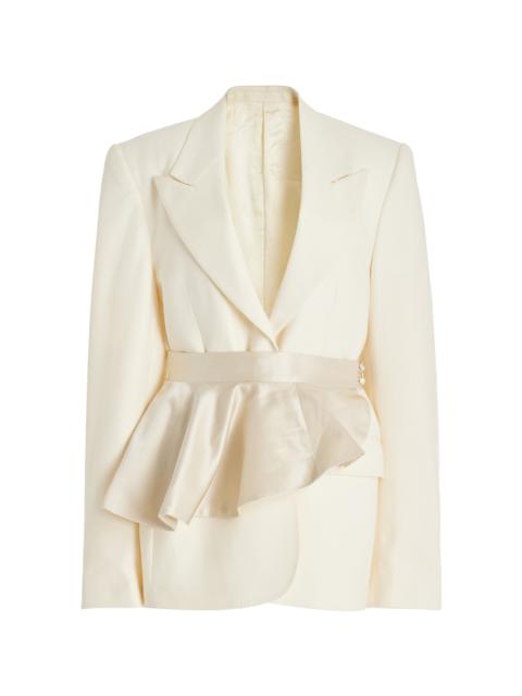 Ecole Flannel-Wool Jacket white
