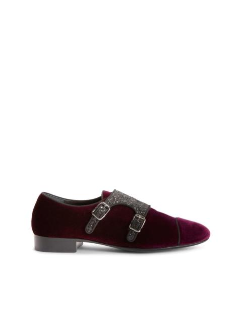 Giuseppe Zanotti Johnny Crystal embellished monk-strap loafers