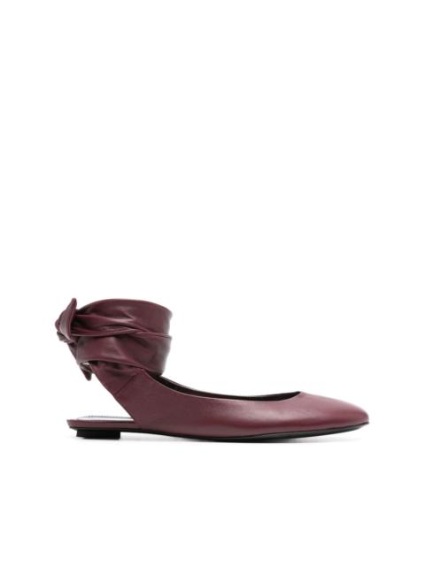 THE ATTICO Cloe leather ballerina shoes