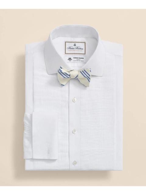 Brooks Brothers Brooks Brothers X Thomas Mason® Cotton English Collar, Swiss Pleat Front Tuxedo Shirt