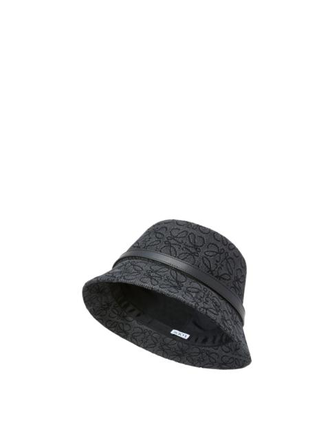 Loewe Bucket hat in Anagram jacquard and calfskin