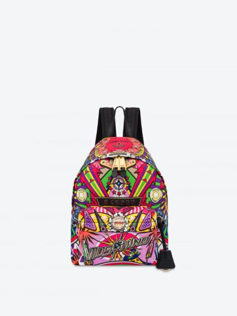 Moschino PINBALL PRINT NYLON BACKPACK