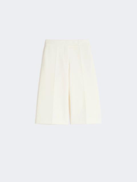 Max Mara Viscose crêpe jersey Bermuda shorts - WHITE