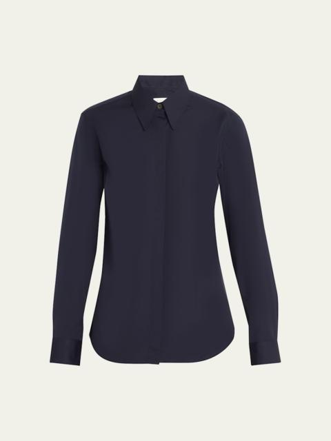 Dries Van Noten Chowy Cotton Poplin Button-Down Shirt