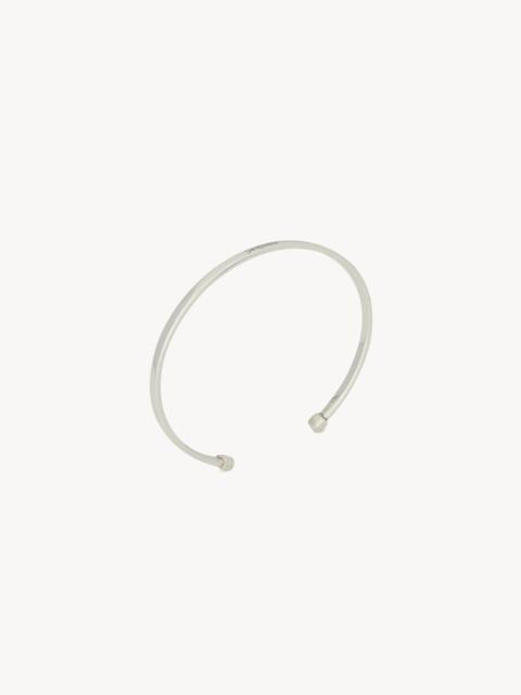 SAINT LAURENT SAINT LAURENT THIN CUFF IN STERLING SILVER
