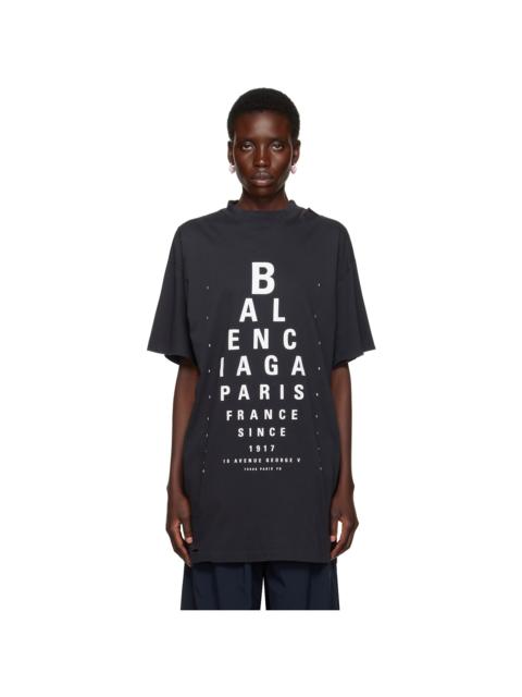 BALENCIAGA Black Optical Oversized T-shirt