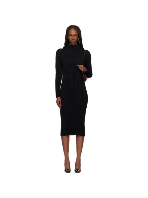 ISSEY MIYAKE Black October Spongy-BK58 Midi Dress
