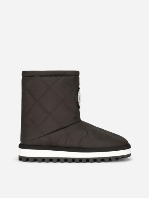 Dolce & Gabbana Nylon ankle boots with DG logo