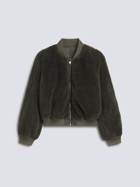 AGOLDE FRANKIE REVERSIBLE BOMBER IN FERN