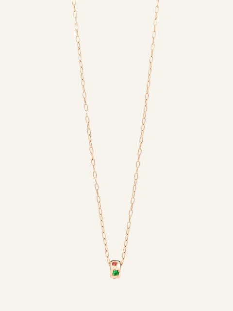 Pomellato 18K Rose Gold Iconica Fancy-Set Multi Gemstone Pendant Necklace