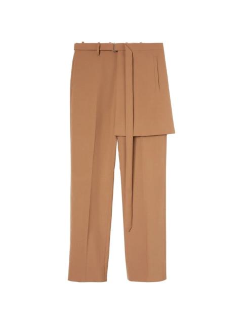 apron-detail tailored trousers