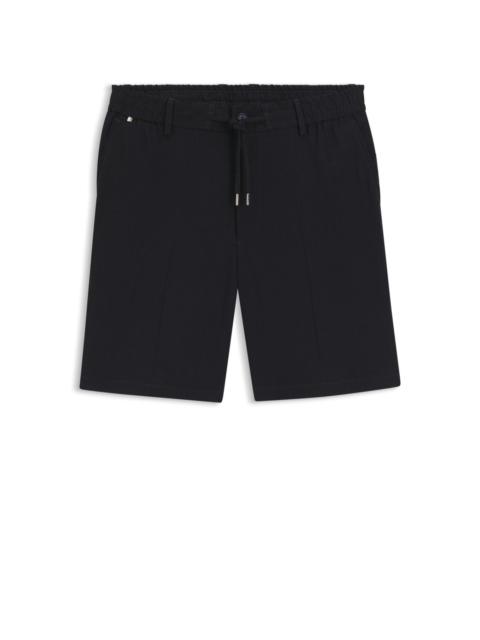 BOSS LINEN-BLEND SHORTS IN A MODERN FIT