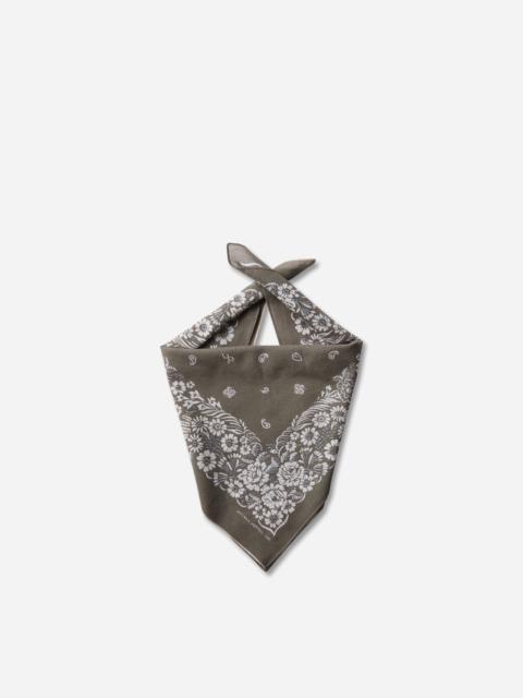 Kapital Fastcolor Selvedge Bandana (Churchill Garden) Khaki