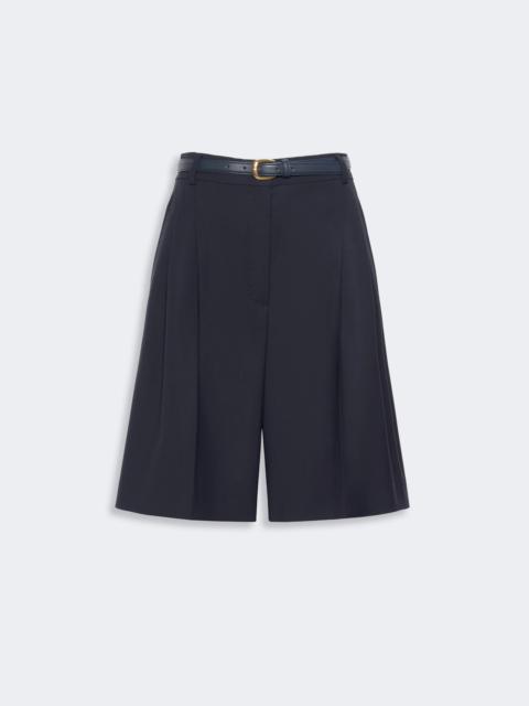 Max Mara ADORNO Woollen cloth Bermuda shorts - NAVY