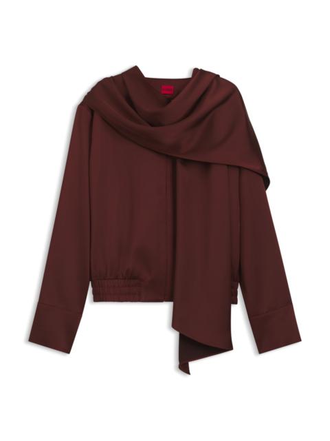 HUGO BOMBER-STYLE BLAZER WITH DETACHABLE SCARF