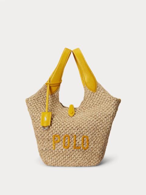 Polo Ralph Lauren Polo Play Raffia-Leather Logo Tote