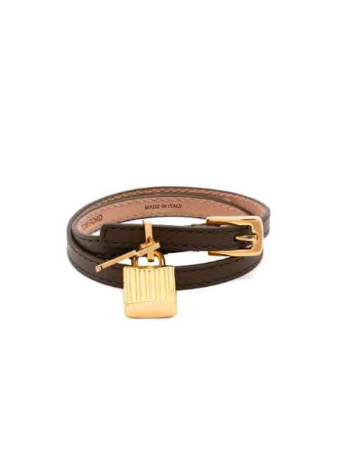 TOM FORD padlock leather bracelet
