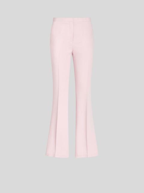 Etro FLARED STRETCH CADY TROUSERS