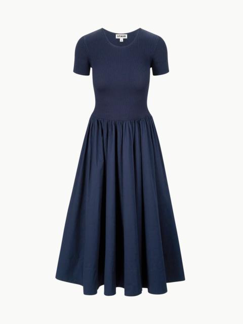 STAUD STAUD YSABEL DRESS NAVY
