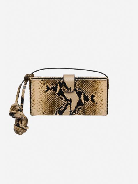 MAGDA BUTRYM Apolonia bag in beige snake-effect leather