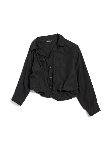 BALENCIAGA Women's One Shoulder Shirt in Black