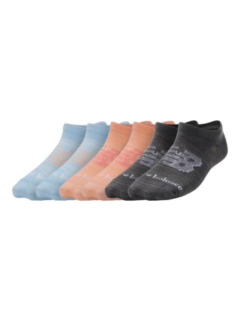New Balance Kids Flat Knit No Show Socks 6 Pack