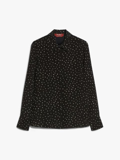 Max Mara PAGINE Printed crêpe de chine shirt