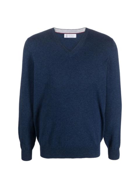 V-neck cashmere jumper