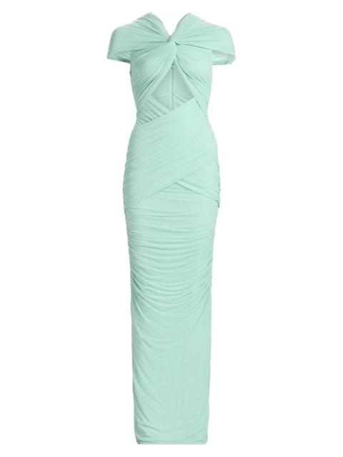 RONNY KOBO Women's Nasha Ruched Sheath Maxi Dress - Fern