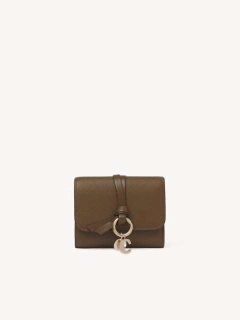 Chloé SMALL ALPHABET TRI-FOLD IN GRAINED LEATHER