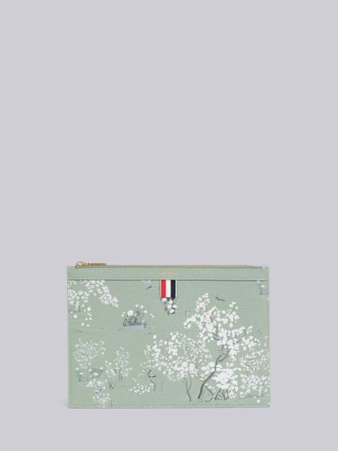 Thom Browne Pebble Grain Leather Toile Small Document Holder